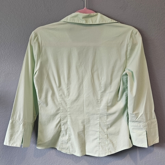 Inc International Concepts Women's Size 2 Fitted Shirt 3/4 Sleeve Cotton Blend - Picture 2 of 3